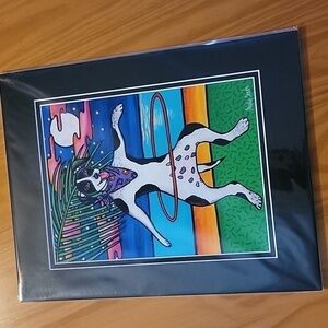 Hula Dog Hawaii Painting, Print by Cindy Coats